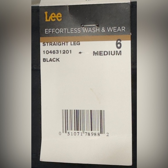 LEE - WOMEN’S RELAXED FIT STRAIGHT LEG PANT (ALL DAY PANT) IN BLACK 6 Me… - Picture 10 of 11